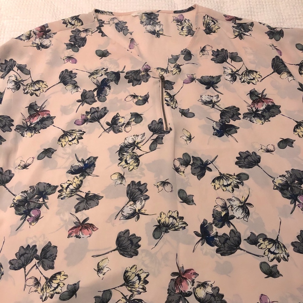 Maurices Rose Pink Floral Top Plus Size 2